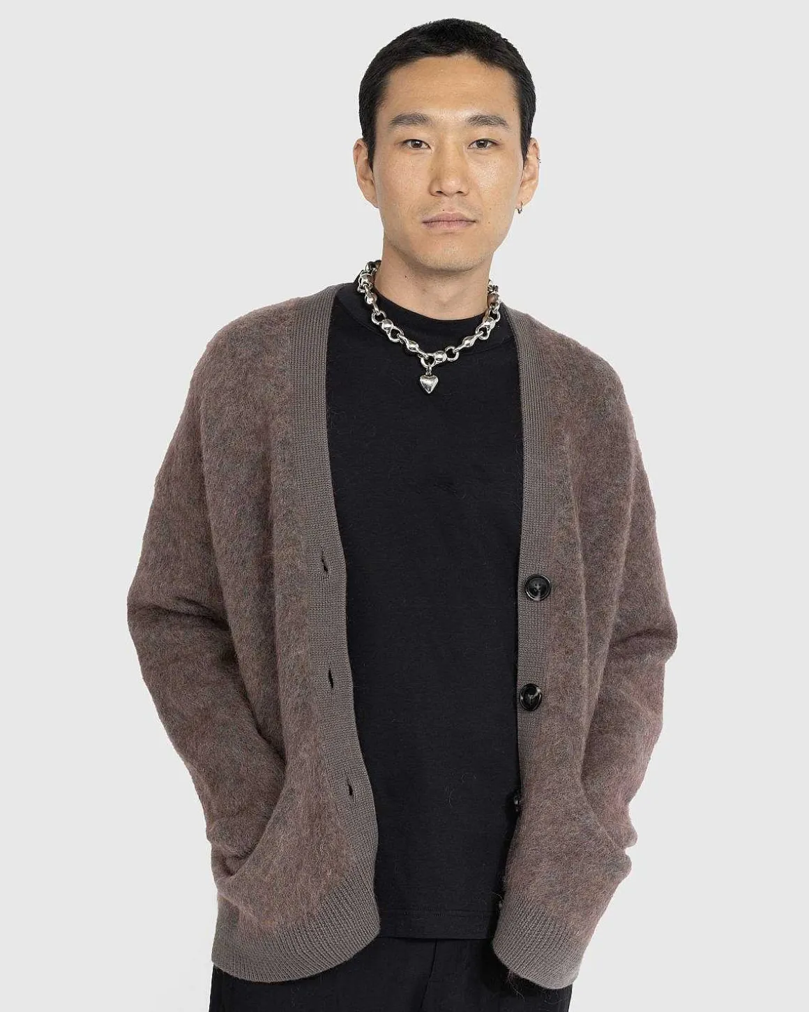 Mohair Cardigan Brun