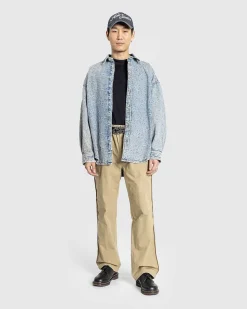 Monogram Denim Skjorte Bla/Beige