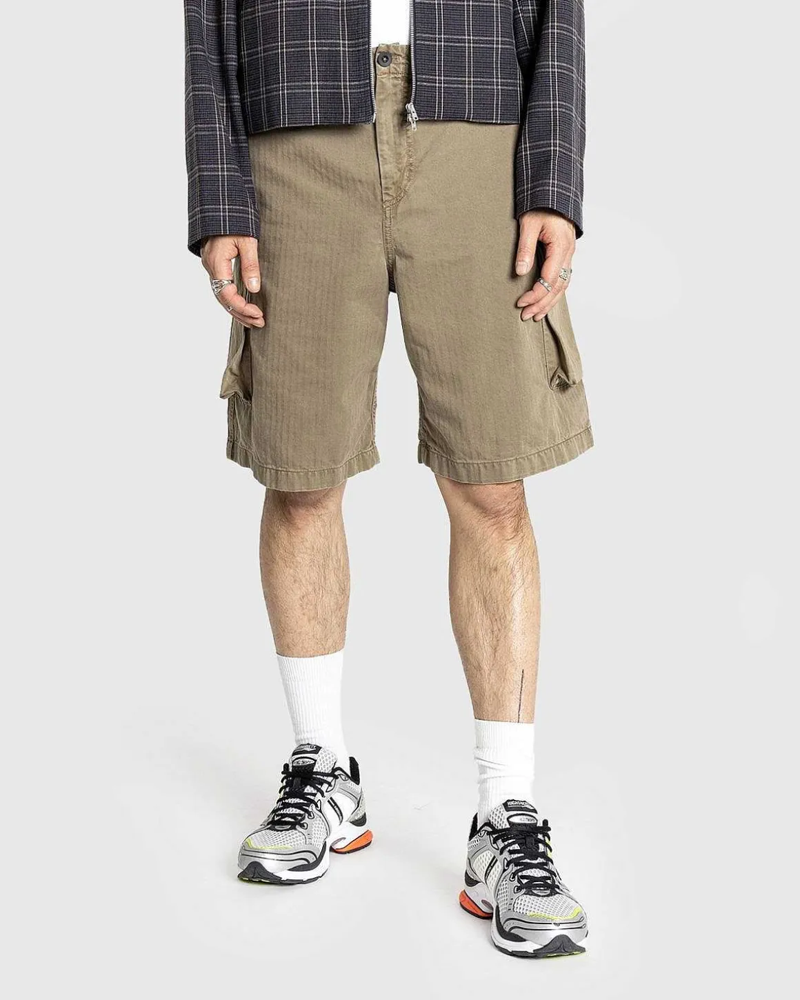 Mount Shorts Uniform Olive Herringbone