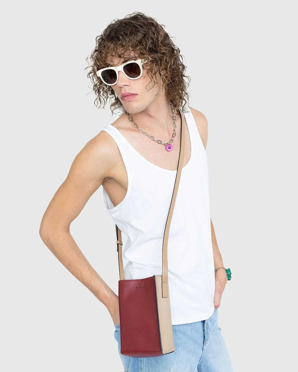 Museo Nano Taske Rod/Beige