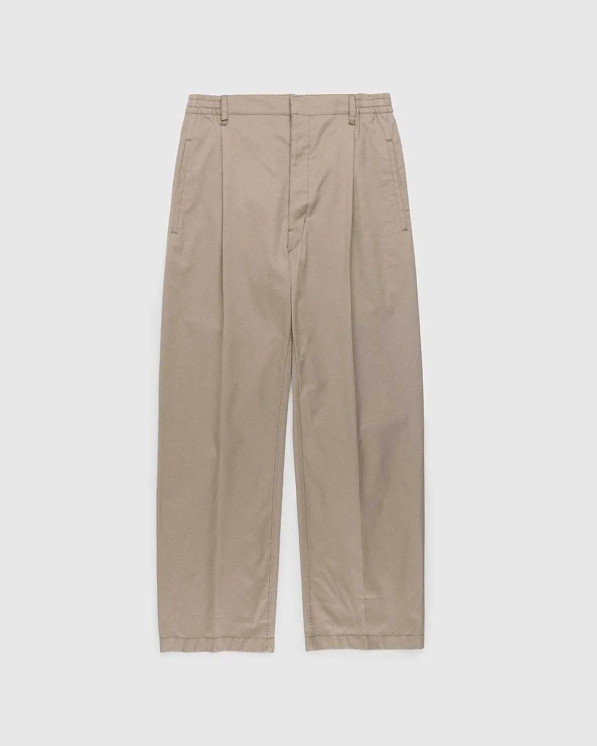 Nem Plisserede Bukser Beige