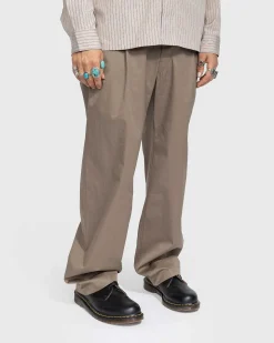 Nem Plisserede Bukser Beige