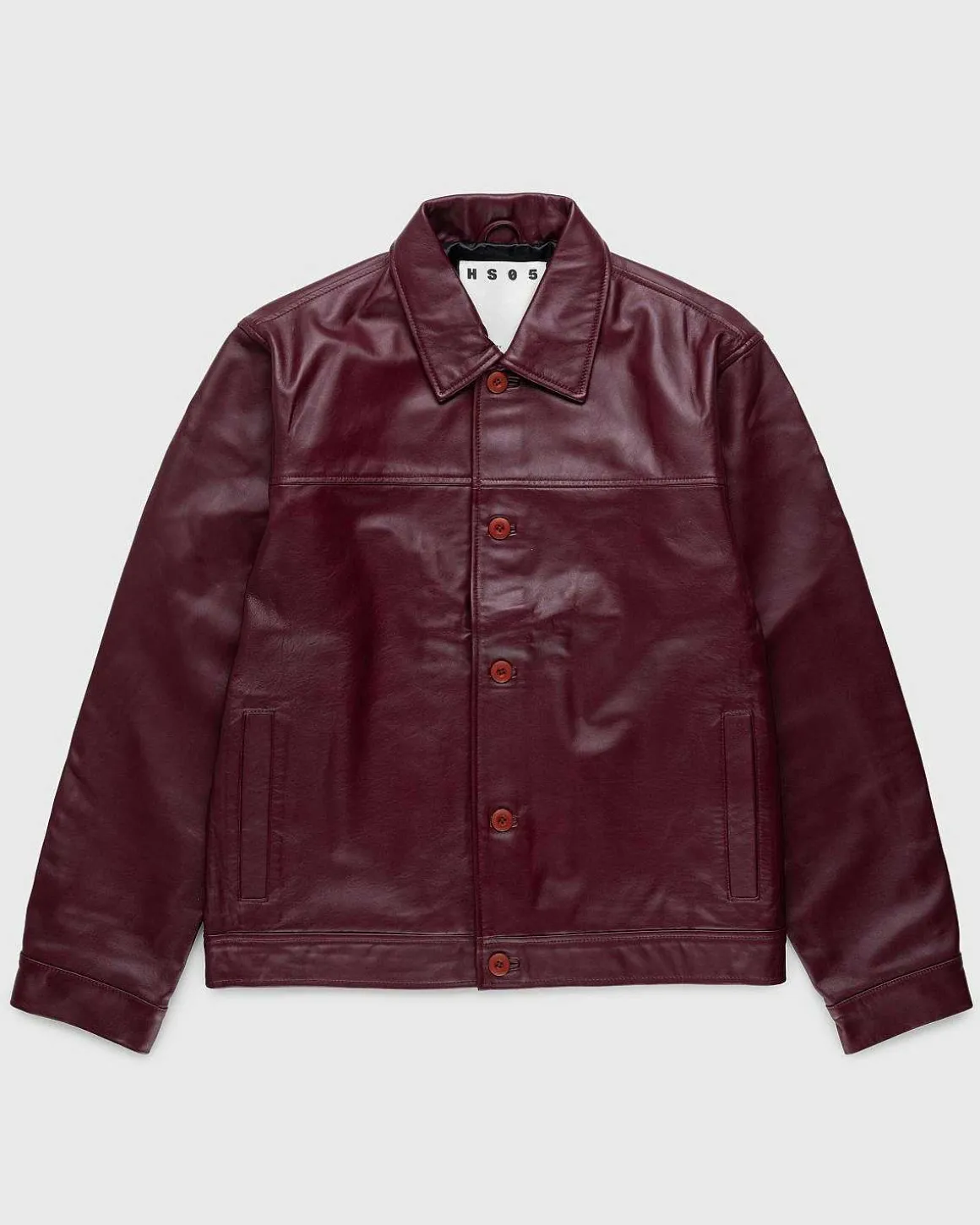 Neu York Laederjakke Burgundy