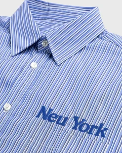 Neu York Neu York Dobbeltaermet Skjorte Bla