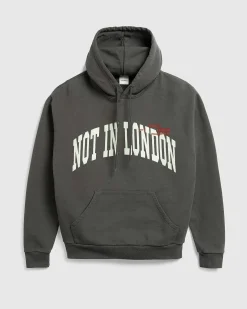 Not In London Fleece-Haettetroje Morkegra