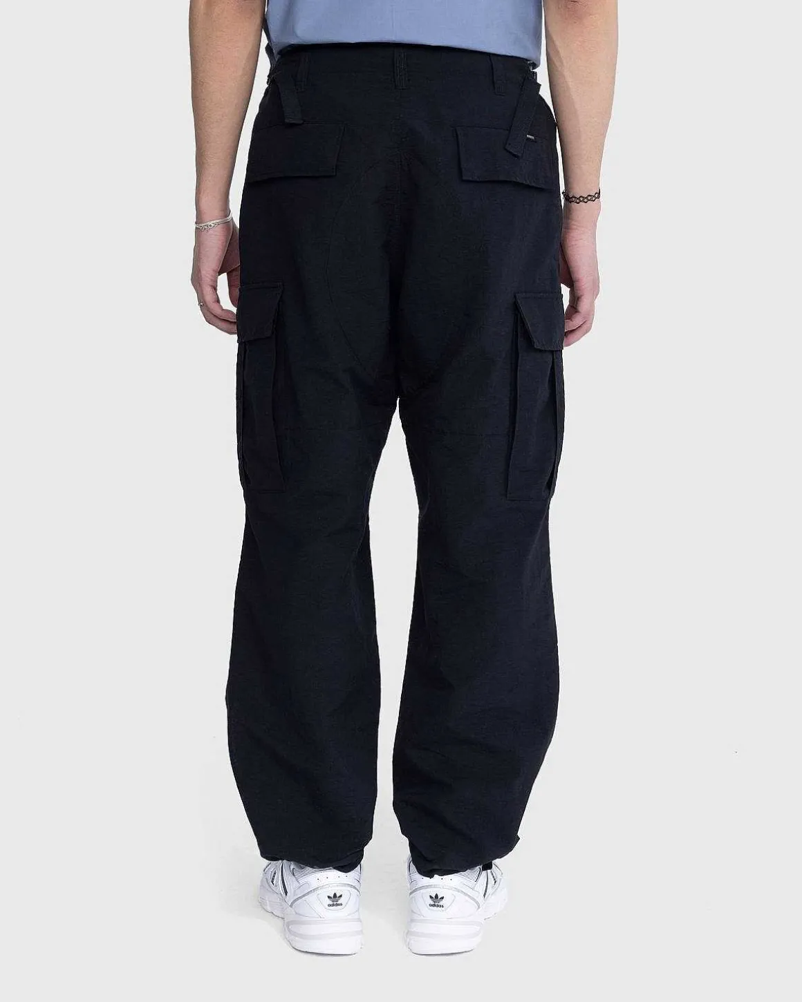 Nylon Cargo Bukser Sort