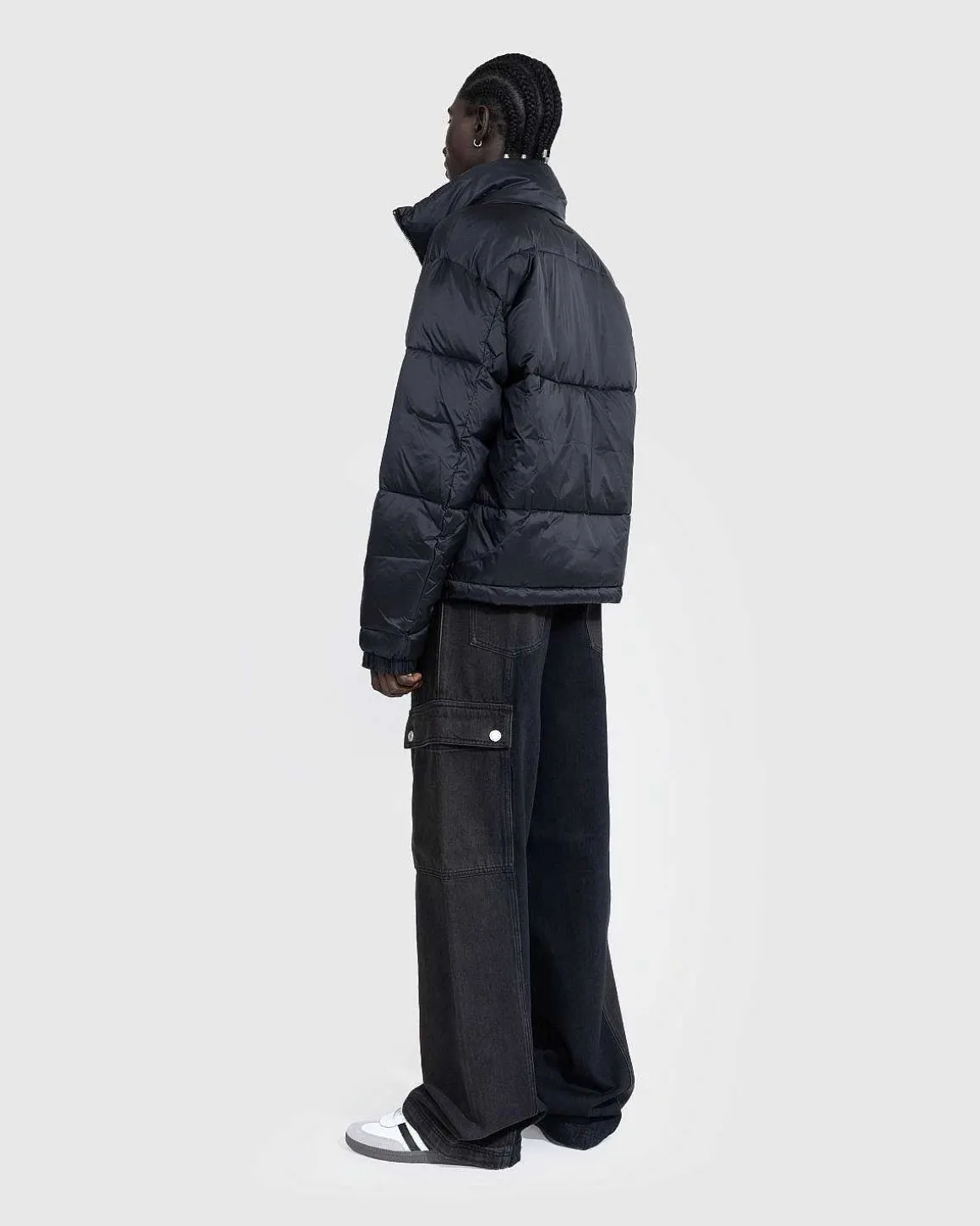 Nylon Dunjakke Sort