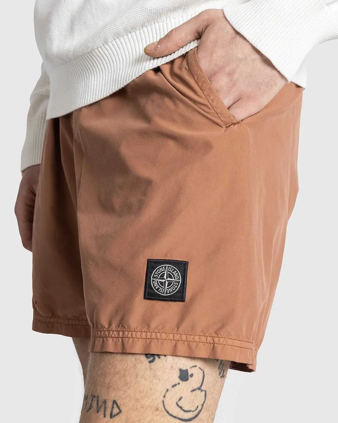 Nylon Metal Badeshorts Rust