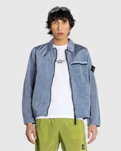 Nylon Metal Overshirt Himmelbla