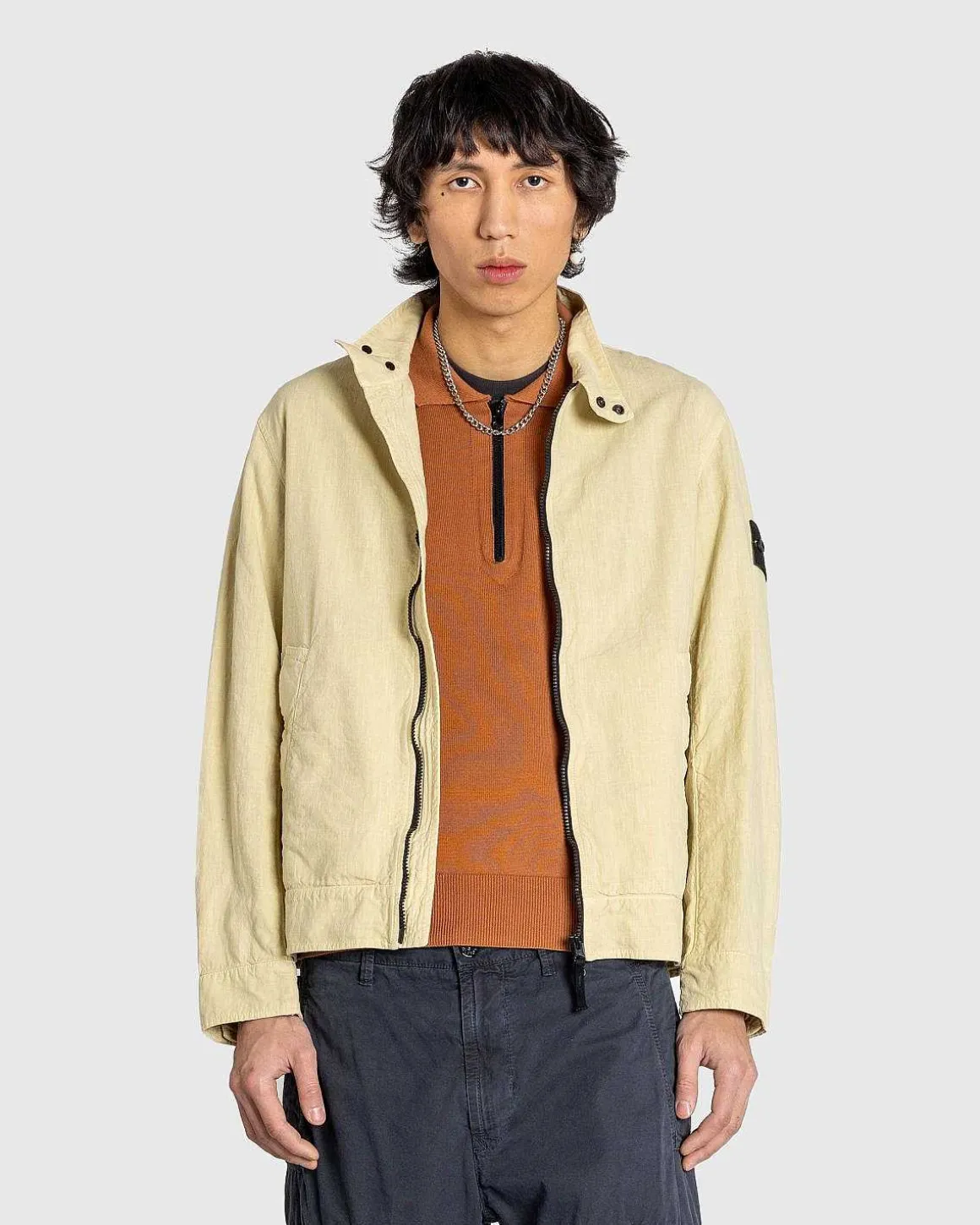 Nylon-Tc Jakke Natural Beige