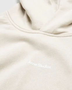 Okologisk Bomuld Logo Haettetroje Champagne Beige