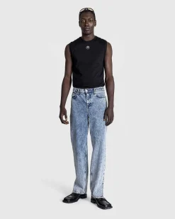 Okologisk Bomuldsjersey Almindelig Tanktop Sort