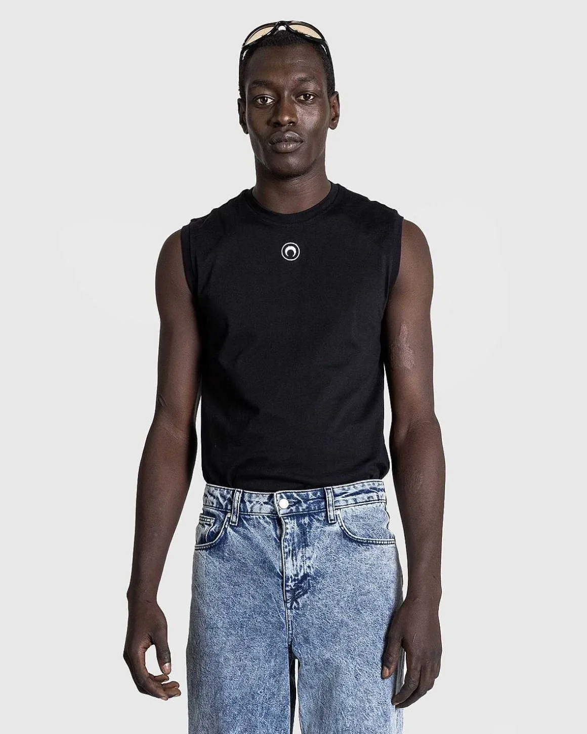 Okologisk Bomuldsjersey Almindelig Tanktop Sort
