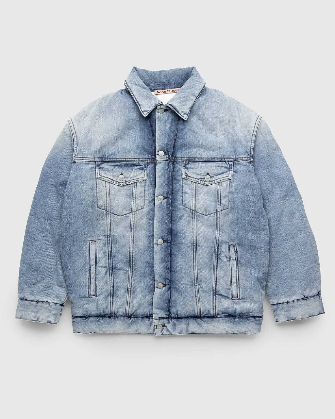 Oversized Fit Denimjakke Lysebla