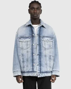 Oversized Fit Denimjakke Lysebla