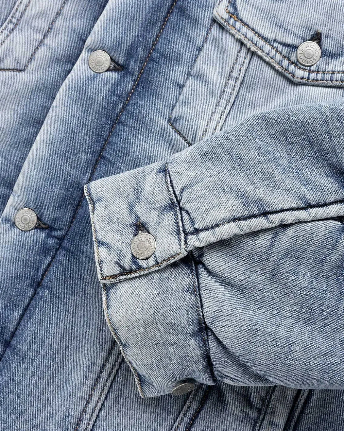 Oversized Fit Denimjakke Lysebla