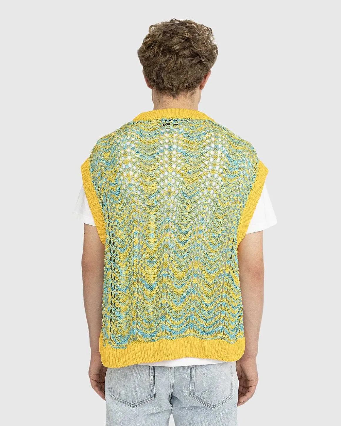 Oversized Knit Gilet Orange