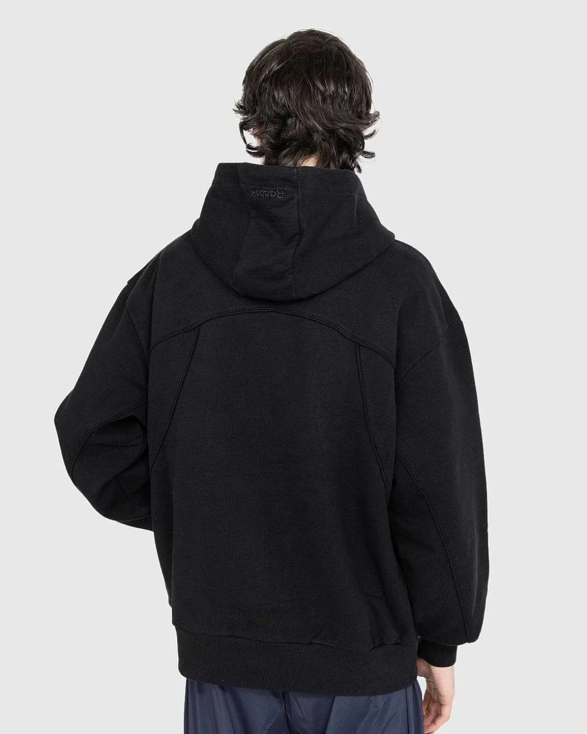 Oversized Piped Haettetroje Sort