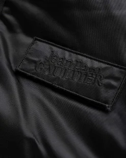 Oversized Satin Bomberjakke Sort/Gra