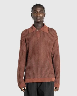 Oversize Strik Polo Glaseret Ingefaer
