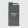 8 Oz Classic Flask Fragment Hammertone Green