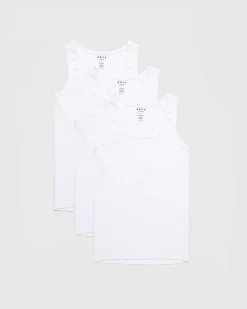 3 Pack Heavyweight Tank Top Hvid