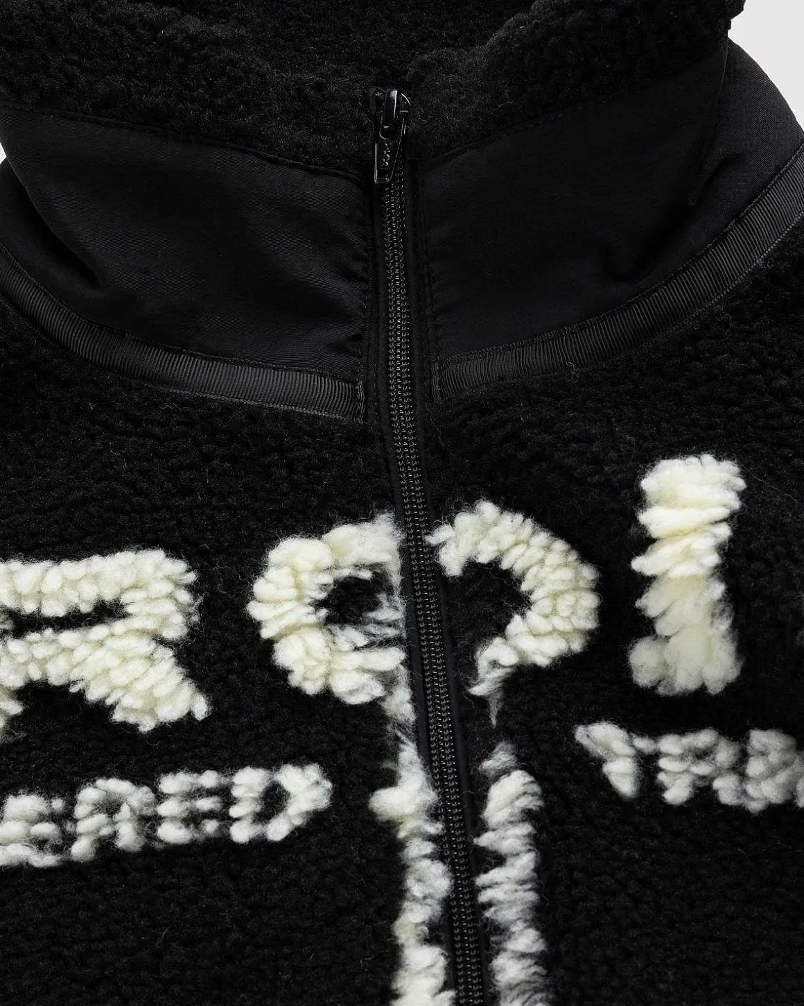 Paris' Bedste Jacquard Fleecejakke Sort/Off White