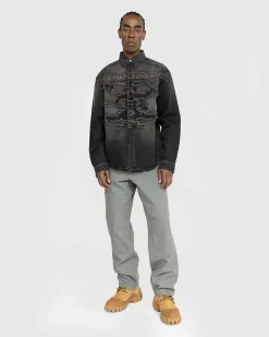 Paris' Best Patch Denim Shirt Sort