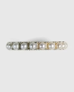 Pearl Eternity Ring Hvid