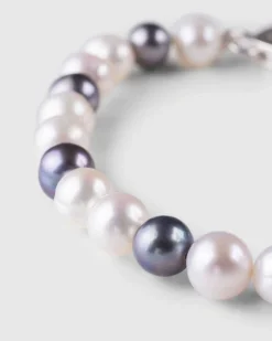 Perlearmband Solv/Hvid