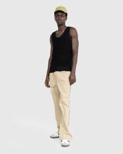 Pigmentfarvet Mesh Tanktop Sort