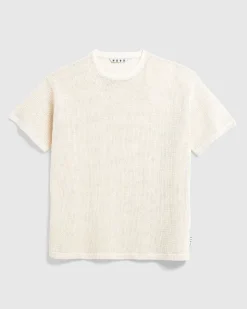 Pigmentfarvet Mesh T-Shirt Natural