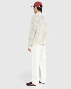 Pointelle Polo Langaermet Creme