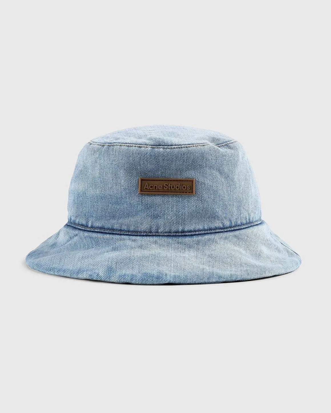 Polstret Denim Bucket Hat Bla