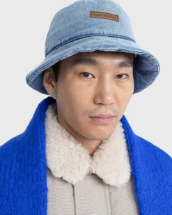 Polstret Denim Bucket Hat Bla