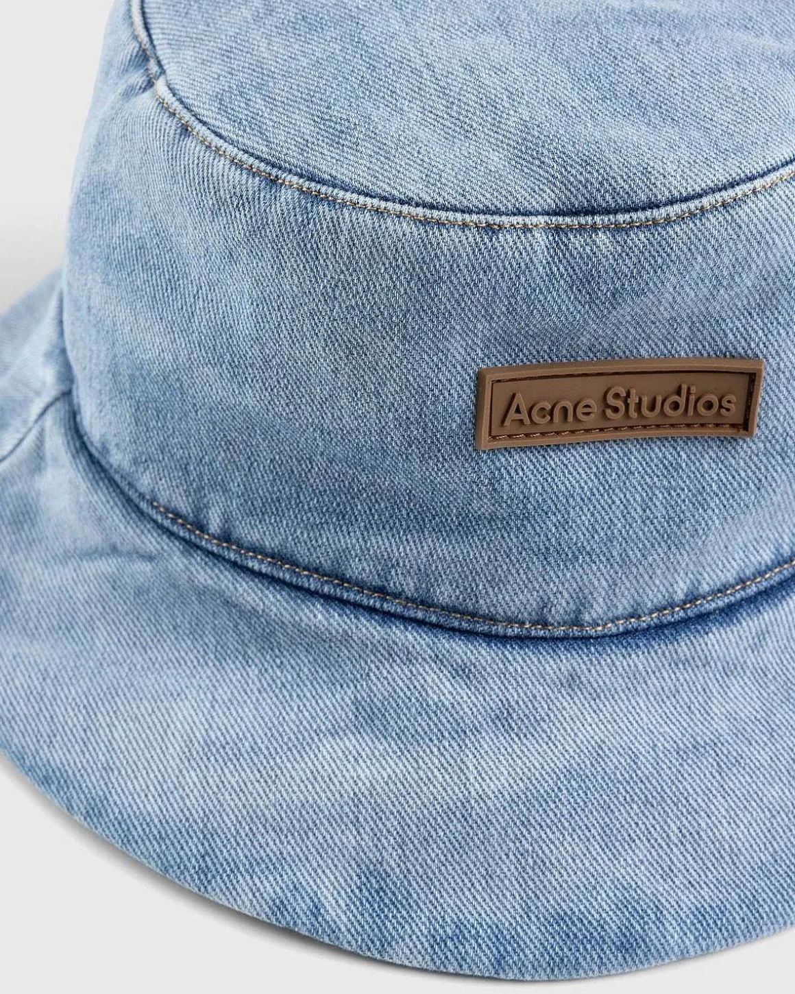 Polstret Denim Bucket Hat Bla