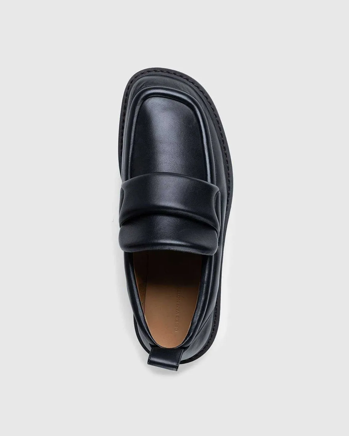 Polstret Laeder Loafers Sort
