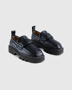 Polstret Laeder Loafers Sort