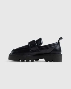 Polstret Laeder Loafers Sort