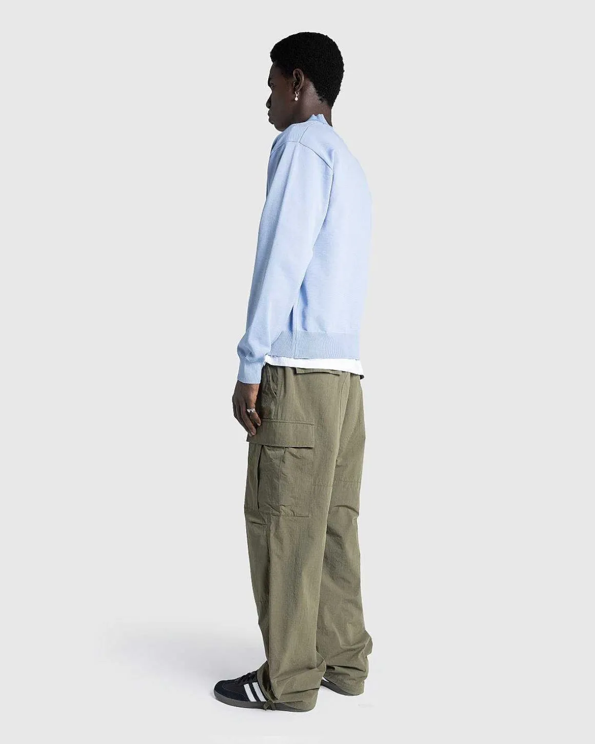 Poly Strik Cardigan Lysebla