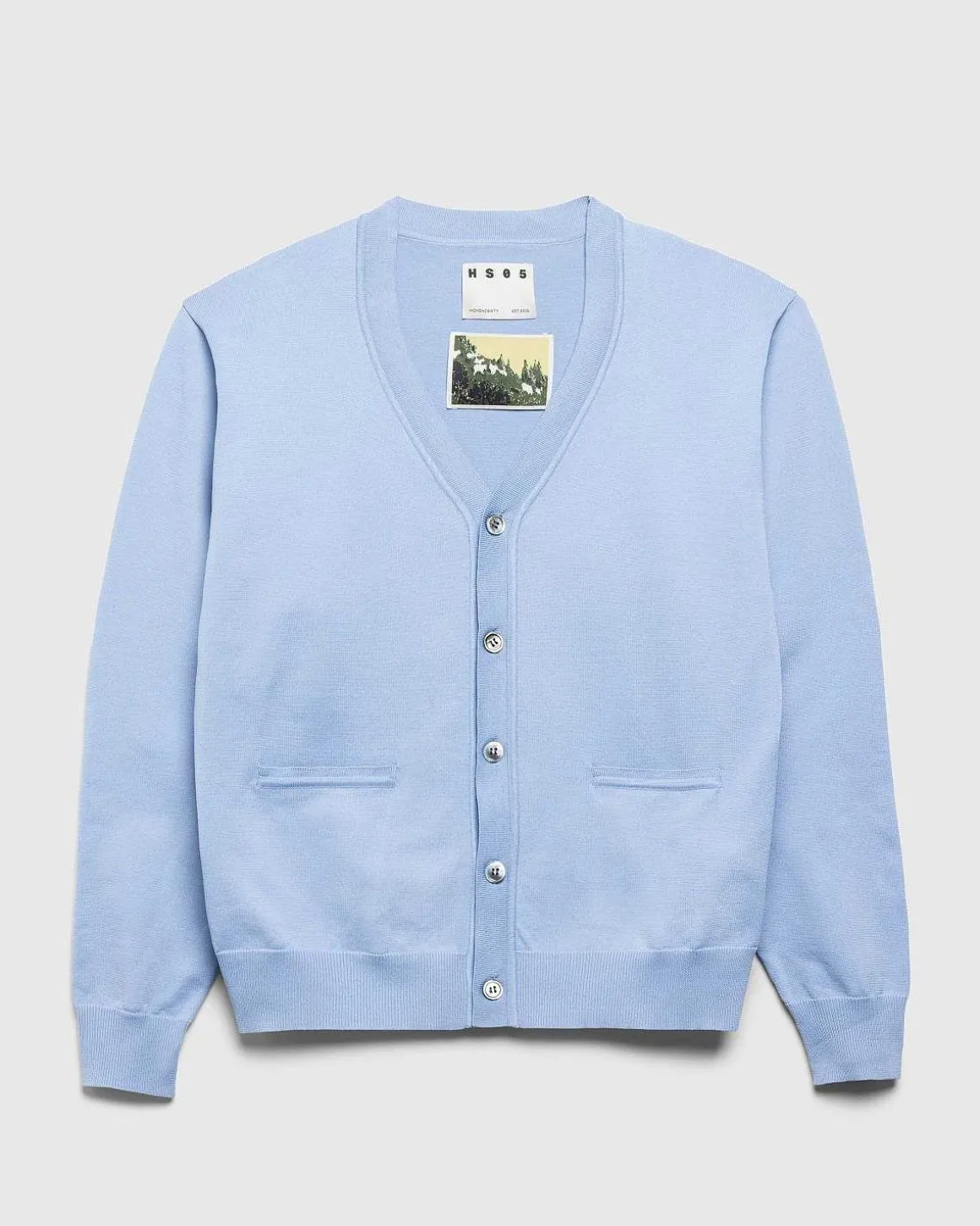Poly Strik Cardigan Lysebla