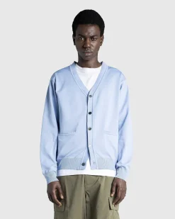 Poly Strik Cardigan Lysebla