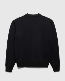 Poly Strik Cardigan Sort