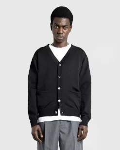 Poly Strik Cardigan Sort