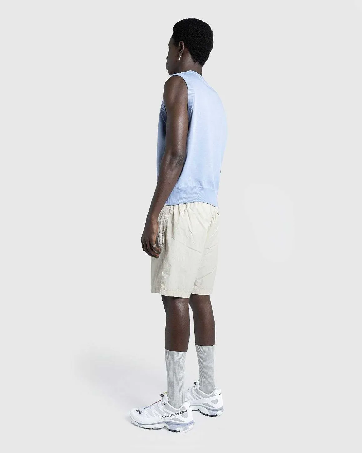 Poly Strik Sweater Vest Bla