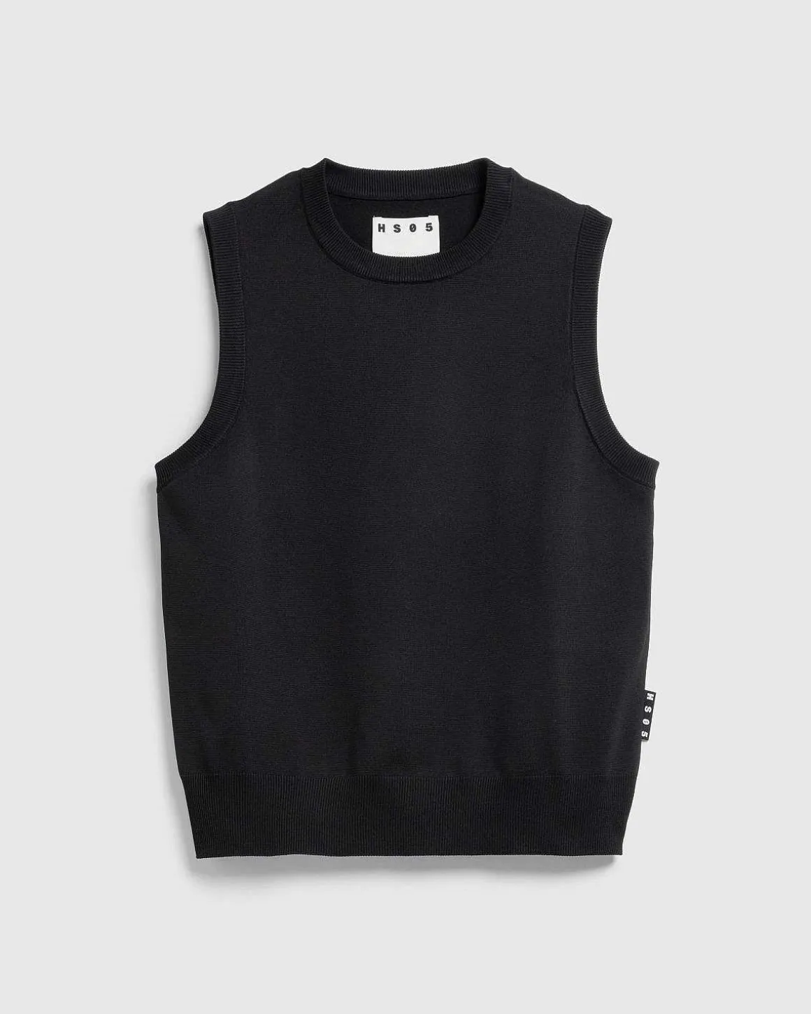 Poly Strik Sweater Vest Sort