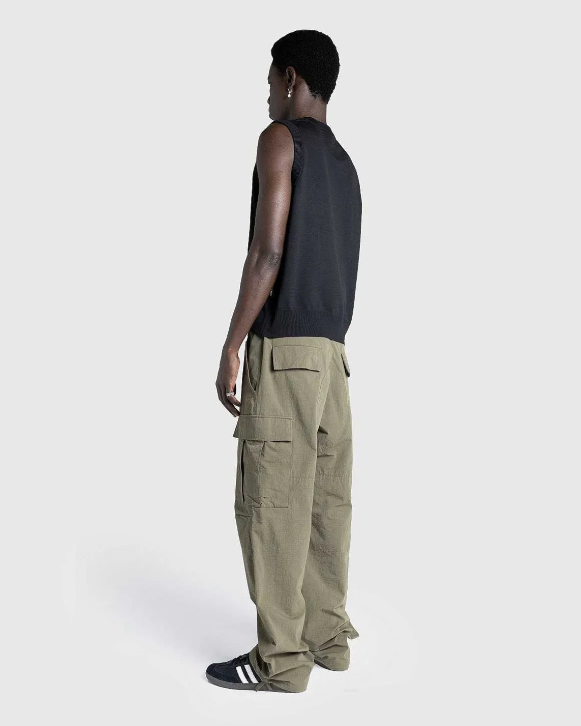 Poly Strik Sweater Vest Sort