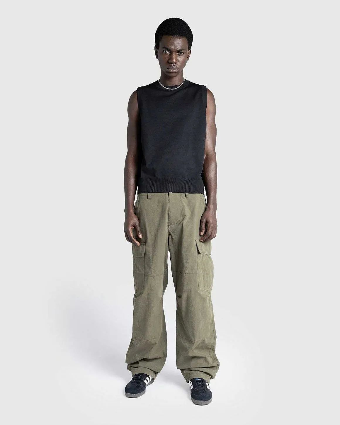 Poly Strik Sweater Vest Sort