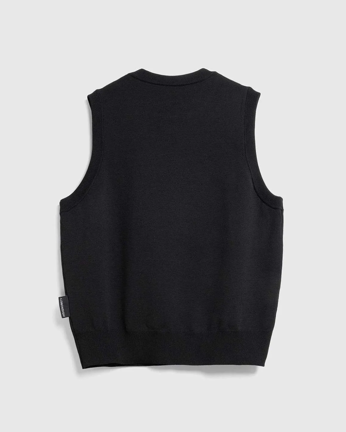 Poly Strik Sweater Vest Sort