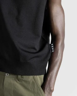 Poly Strik Sweater Vest Sort